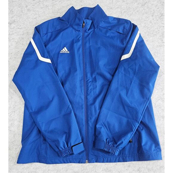 adidas Jackets & Blazers - Adidas Windbreaker Jacket, Team, Mesh Lined, Blue White, Womens  Sz XL
